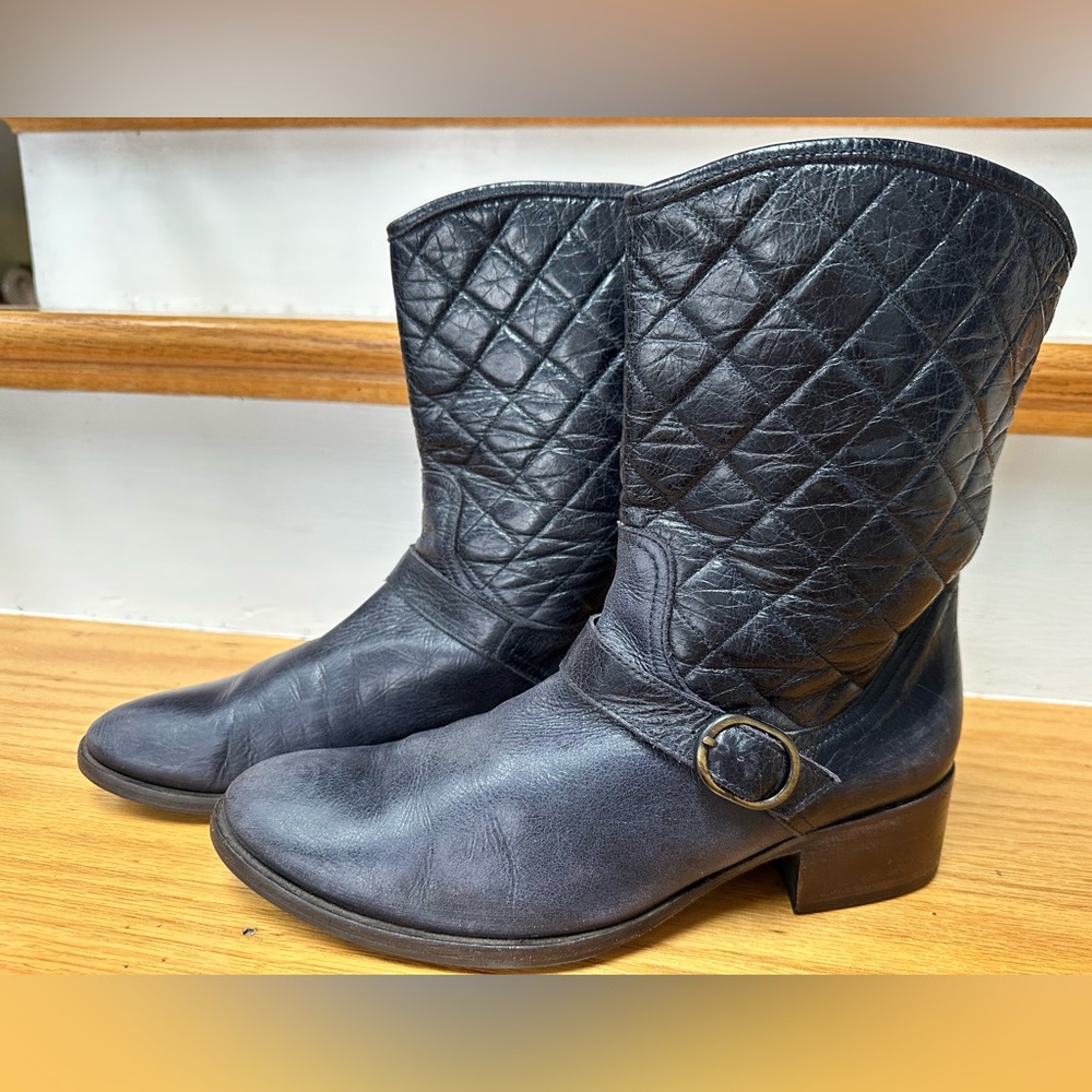 Vero Cuoio Leather Mid Calf Ankle Boots size 39.5 made in Italy Vero Cuoio boots